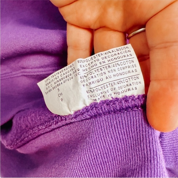 Champion Purple Powerblend Fleece Hoodie Women's S - Picture 7 of 10